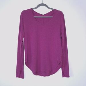 Lululemon Long Sleeve Shirt  scoop neck Magenta Purple